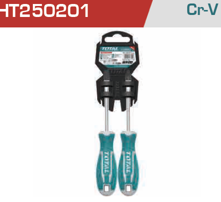 TOTAL TOOLS 2 PCS SCREWDRIVER  SET THT250201