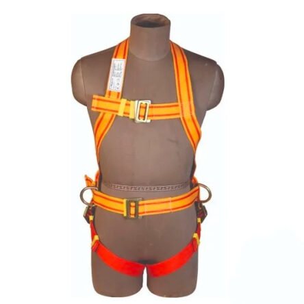 SAFETY BELT FULL BODY HARNESS DUAL LANYARD SCUFFHOLD HOOK YELLOW ROPE METRO ECO ISI