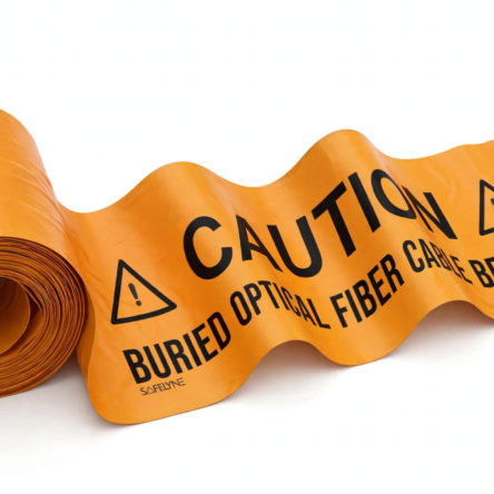 CAUTION TAPE / BARRICADE TAPE- CAUTION BURIED OPETICAL FIBER CABLE BELOW 500 METER