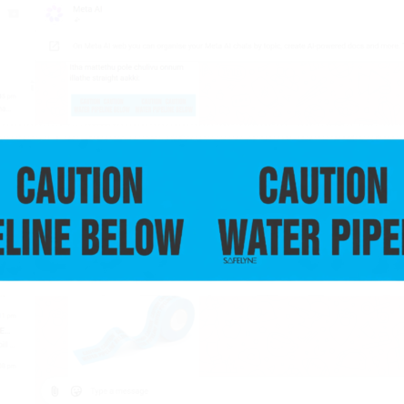 CAUTION TAPE / BARRICADE TAPE-CAUTION WATER PIPELINE BELOW 500